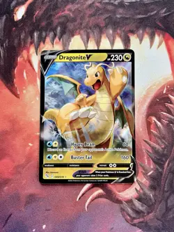 Dragonite V 049/078 Pokemon Go Ultra Rare Card NM ☁ - Image 2