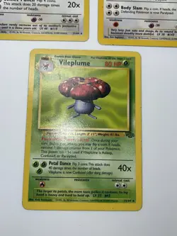 Pokemon Cards Jungle Lot Of 3 NON Holo Vintage Snorlax Vileplume Kangaskhan HP - Image 2