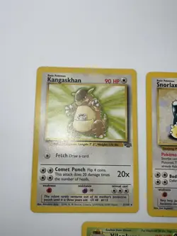 Pokemon Cards Jungle Lot Of 3 NON Holo Vintage Snorlax Vileplume Kangaskhan HP - Image 4