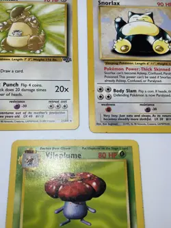 Pokemon Cards Jungle Lot Of 3 NON Holo Vintage Snorlax Vileplume Kangaskhan HP - Image 5