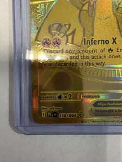 Mega Charizard X ex 130/094 Phantasmal Flames Gold Hyper Rare Pokemon Card - Image 3