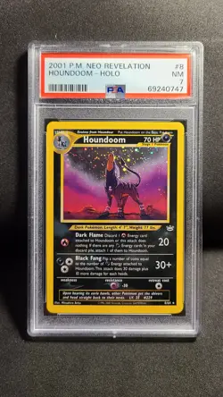🇨🇦 Houndoom 8/64 Neo Revelation Holo Rare Pokemon Card - PSA 7 - Image 1
