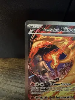 Pokemon TCG Team Rockets Moltres EX Holo Card 229/182 Sir Destined Rivals - Image 2