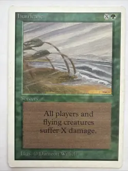 Hurricane Unlimited Edition (2ED) Magic the Gathering 1993 Uncommon MP - Image 1