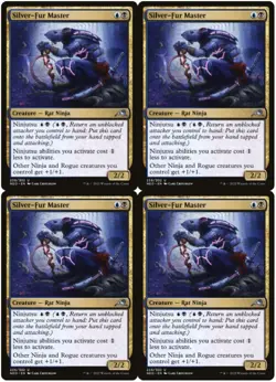 MTG Silver-Fur Master x4 Kamigawa: Neon Dynasty Uncommon NM Playset - Image 1