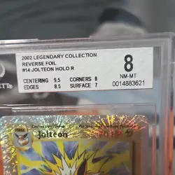 Pokemon Legendary Collection Jolteon 14/110 Reverse Holo Rare Beckett 8 2002 - Image 2