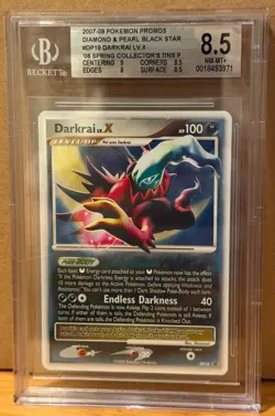 Darkrai LV.X DP19 LOW POP 21! Promo Holo Diamond & Pearl Pokemon 2008 BGS 8.5 - Image 1