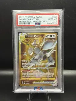 2022 POKEMON SWORD & SHIELD BRILLIANT STARS SECRET FULL ART/ARCEUS VSTAR PSA 10 - Image 1