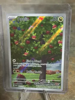 Pokemon Applin 185/167 Twilight Masquerade Illustration Rare Holo NM - Image 1