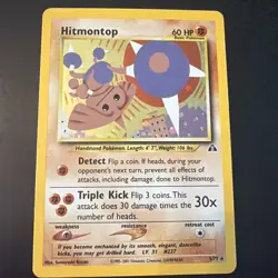 Pokemon TCG Hitmontop Neo Discovery Holo Rare Card 3/75 - Image 1