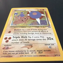 Pokemon TCG Hitmontop Neo Discovery Holo Rare Card 3/75 - Image 2