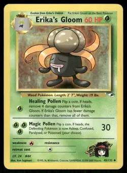 Pokemon Tcg Erika's Gloom #45 Pokemon Gym Heroes LP - Image 1