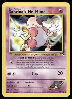 Pokemon Tcg Sabrina's Mr. Mime #94 Pokemon Gym Heroes LP - Image 1