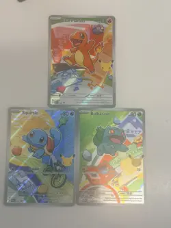 Pokemon Bulbasaur Charmander Squirtle MEP 037 038 039 First Partner Promo Gen 1 - Image 1