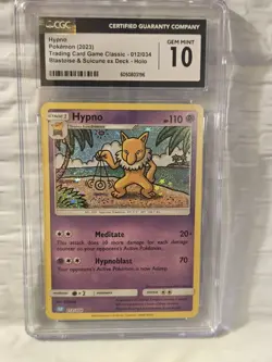 Hypno CGC 10 GEM MINT Classic Collection Holo 012/034 TCG Pokemon - Image 1