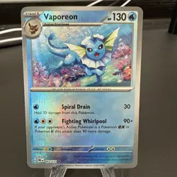 Vaporeon Master Ball Pattern 022/131 Pokemon TCG Prismatic Evolutions Holo - Image 1