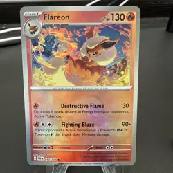 Flareon - Master Ball - 013/131 - Pokemon Prismatic Evolutions Rare - Image 1