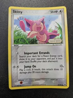 Pokemon EX Legend Maker Skitty Stamped Reverse Holo 64/92 NEAR MINT - Image 1