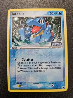 Pokemon EX Unseen Forces Totodile Stamped Reverse Holo 78/115 NEAR MINT - Image 1