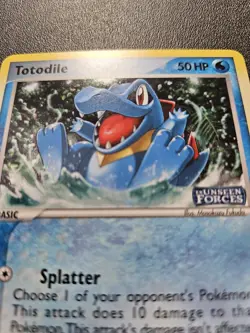 Pokemon EX Unseen Forces Totodile Stamped Reverse Holo 78/115 NEAR MINT - Image 2