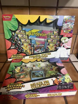 Pokemon Ascended Heroes Premium Poster Collection Mega Pin Collection Bundle - Image 1