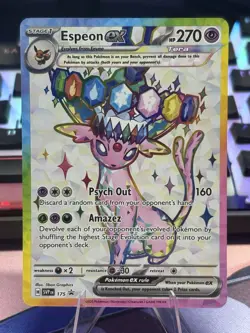 Pokemon Espeon ex SVP 175 Premium Figure Collection Black Star Promo - Image 1