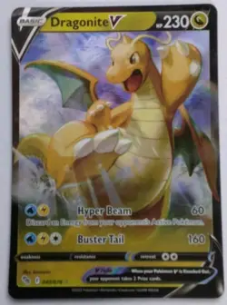 Pokemon TCG Dragonite V 049/078 Pokemon GO Ultra Rare Holo English - Image 1
