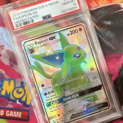 Pokemon Espeon GX PSA 10 Hidden Fates Shiny Vault Full Art Holo SV60/SV94 TCG - Image 1