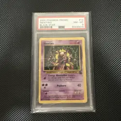2000 Pokemon Mewtwo Black Star Promo #14 PSA 8 Near Mint - Image 1