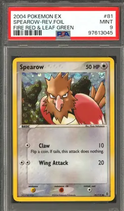 Pokemon EX Fire Red Leaf Green FRLG Reverse Holo Foil Spearow 81/112 PSA 9 - Image 1