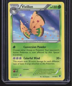 Pokemon TCG Vivillon Holo #17/146 2014 Pokemon XY - Image 1