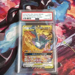 PSA 10 Moltres Zapdos Articuno GX 102 Tag Team All Stars JPN Pokemon Holo - Image 1