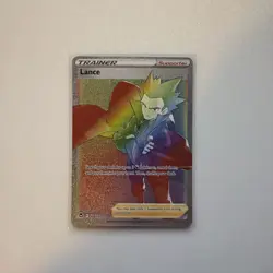 Lance 206/195 Ultra Rare Rainbow Full Art Trainer Pokemon SWSH Silver Tempest NM - Image 1