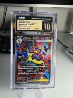 Pokemon Mega Lucario ex CGC Pristine 10 Mega Brave 078/063 Super Rare Holo - Image 1