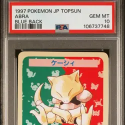 PSA 10 ABRA Pokemon 1997 Topsun No Number Blue Back JPN - Image 2