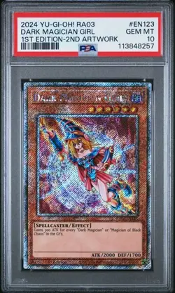 PSA 10 Dark Magician Girl 1st Ed (PSR) Yu-Gi-Oh! Quarter Century Bonanza 2nd Art - Image 2