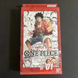 One Piece TCG Luffy Red Straw Hat Crew Starter Deck ST-01 English New And Sealed - Image 1