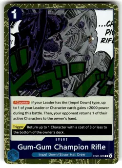 One Piece Gum-Gum Champion Rifle (EB01-028/101) EB01 Memorial Collection NM FOIL - Image 1