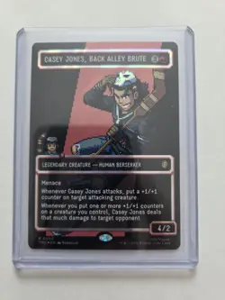 Casey Jones Back Alley Brute Borderless Surge Foil TMNT 90 MTG MINT - Image 1