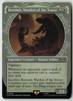 Boromir, Warden of the Tower (Showcase) UB: Lord of the Rings (302) Foil - MTG - Image 1