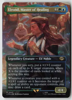 Elrond, Master of Healing (Borderless) UB: The Lord of the Rings 447 Foil - MTG - Image 1