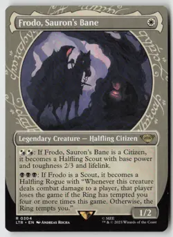 Frodo, Sauron's Bane (Showcase) The Lord of the Rings: (304) Normal - MTG - LP - Image 1