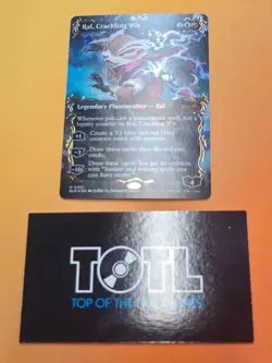 Ral, Crackling Wit (Borderless) (Raised Foil) Bloomburrow Foil MTG Near Mint - Image 1