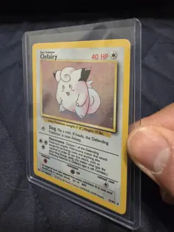Pokemon TCG Clefairy Base Set Unlimited Holo Rare Card 5/102 NM - Image 2