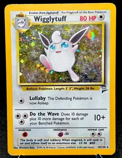 Wigglytuff 19/130 MP Cosmos Holo Rare Vintage Base Set 2 Pokemon Card! - Image 1