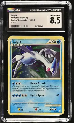 CGC 8.5 Lugia 2011 Call of Legends 15/95 Holo Pokemon Card - Image 1