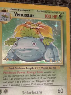 Base Set Pokemon TCG Venusaur 15/102 Rare Holo - Image 2