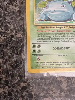 Base Set Pokemon TCG Venusaur 15/102 Rare Holo - Image 4