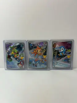 Pokemon First Partner Illustration Rare Turtwig Chimchar Piplup 30th Anniversary - Image 1