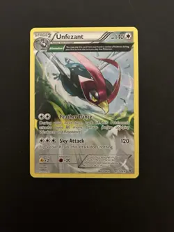 Pokemon TCG Unfezant 81/108 Rare XY Roaring Skies NM - Image 1